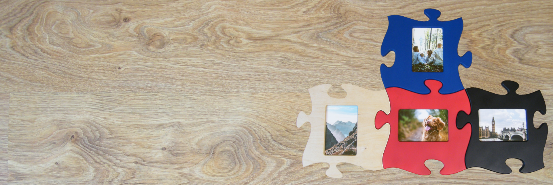 Puzzle alakú képkeretek