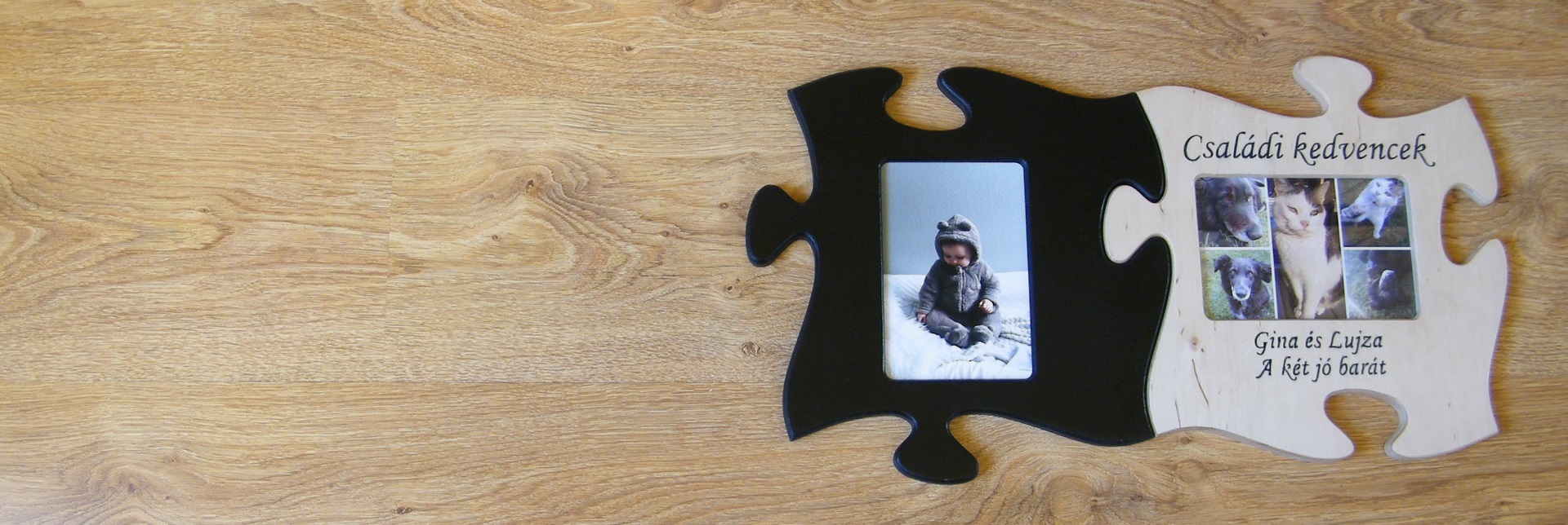 Puzzle alakú képkeretek