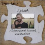 Apák napja puzzle képkeret egyedi gravírozott felirattal