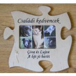 Puzzle képkeret egyedi gravírozott felirattal