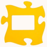 Puzzle képkeret (sárga)
