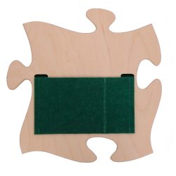 Fali tároló zöld filc zsebbel