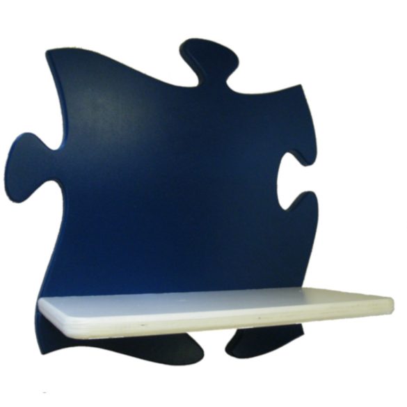 Puzzle gyerek polc (kék-fehér)