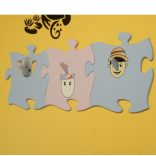 Puzzle alakú fogas (többféle színben és matricával)