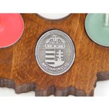 Faragott Nagy-Magyarország gyertyatartó (dió színű)