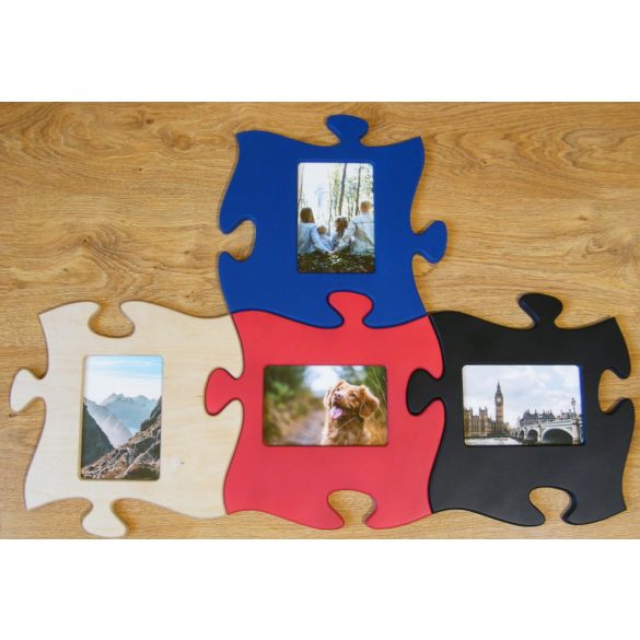Puzzle képkeret (dió)