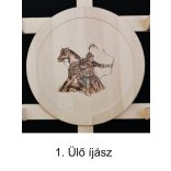 Íjtartó (3 íj, +vesszőtartó), ülő Íjász