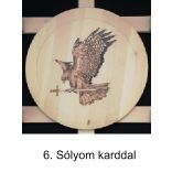 Íjtartó (3 íj, +vesszőtartó), sólyom karddal