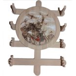 Íjtartó (3 íj, +vesszőtartó), angyalos címer