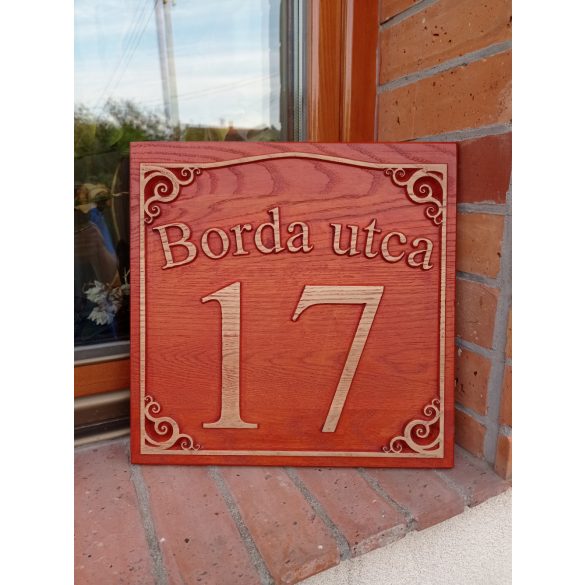 Házszámtábla 350x350mm