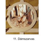 Íjtartó (2 íj, + vesszőtartó), dámszarvas