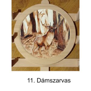 Íjtartó (2 íj, + vesszőtartó), dámszarvas