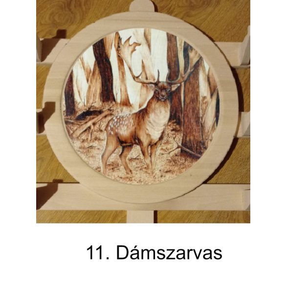 Íjtartó (2 íj, + vesszőtartó), dámszarvas