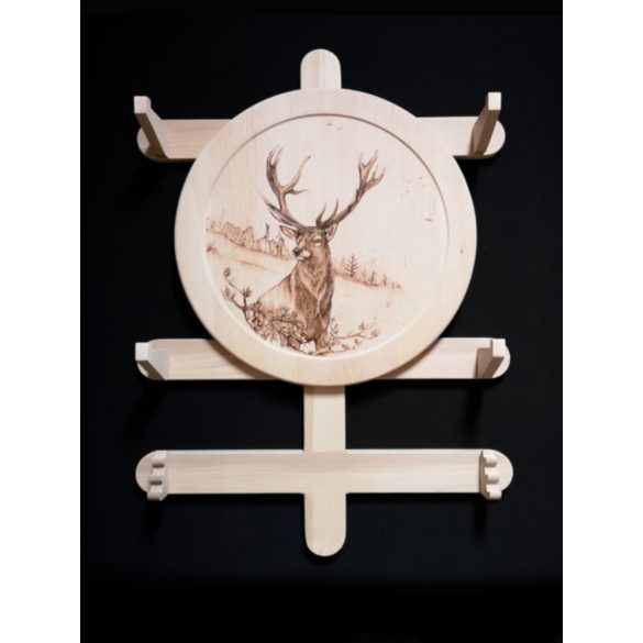 Íjtartó (2 íj, + vesszőtartó), dámszarvas