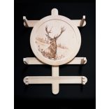 Íjtartó (2 íj, + vesszőtartó), bagoly