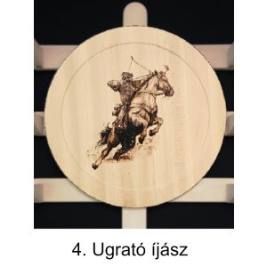 Íjtartó (4 íj + vesszőtartó) ugrató íjász