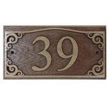 Házszámtábla, névtábla 250x130mm