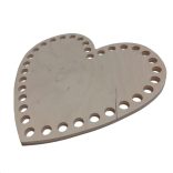 Szív alakú falap horgoláshoz 15x14 cm