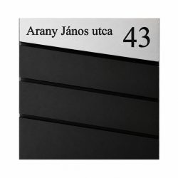 Fém postaláda, gravírozott felirattal, F1