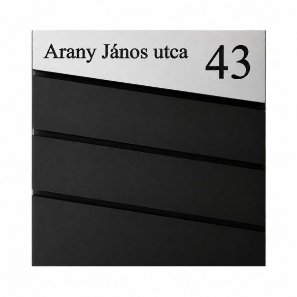 Fém postaláda, gravírozott felirattal, F1