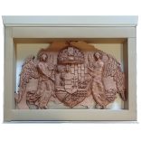Faragott Nagy-Magyarország térkép angyalos címerrel falikép 40x26 cm