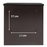 Fém postaláda, gravírozott felirattal, barna "9"