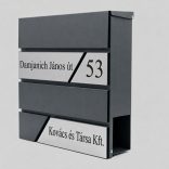 Fém postaláda, gravírozott felirattal, antracit "4"