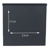 Fém postaláda, gravírozott felirattal, antracit "5"