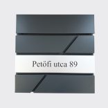 Fém postaláda, gravírozott felirattal, antracit "10"