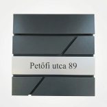Fém postaláda, gravírozott felirattal, antracit "10"