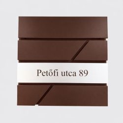   Fém postaláda, gravírozott felirattal, barna "10"
