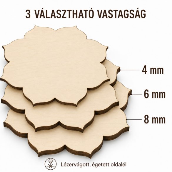 Virág formájú falap-mandalához/4mm vastag