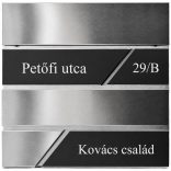 Rozsdamentes (INOX) fém postaláda, gravírozott felirattal "4"