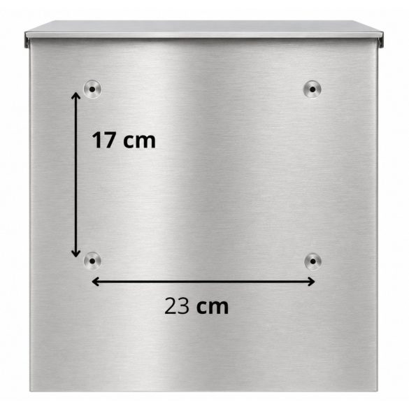Rozsdamentes (INOX) fém postaláda, gravírozott felirattal "10"